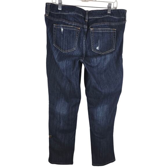 Torrid Premium Boyfriend Gold Thread Whiskering Distressed Jeans 14 - Picture 2 of 5